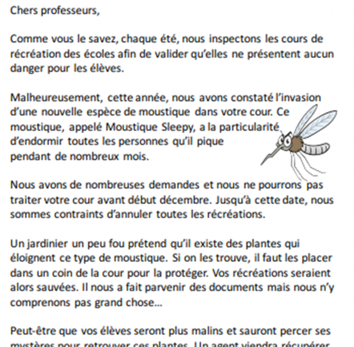 escape game de rentrée pour les CM1