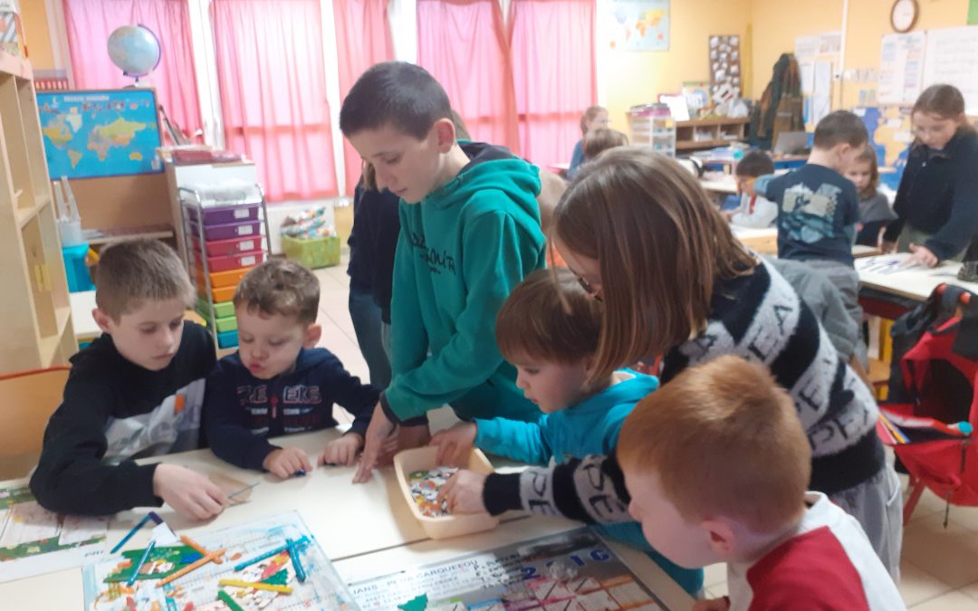 Tutorat CE2-CM1 avec les MS de Frédérique