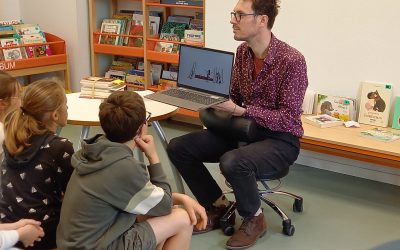 les CM1 à la bibliothèque de LIGNE