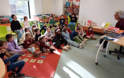 Visite de la bibliothèque de Ligné